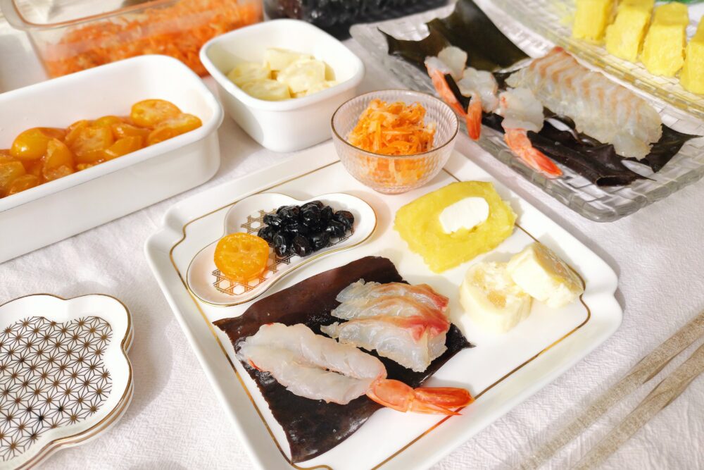 作り置きおせちをワンプレートに