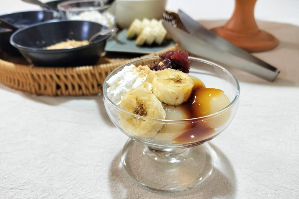 お月見団子トッピングいろいろパフェ