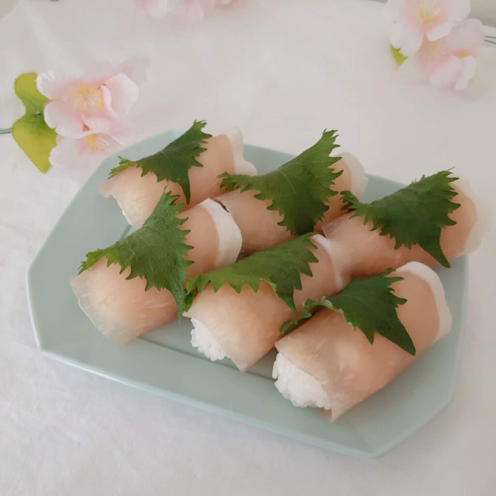 長明寺桜餅風お寿司