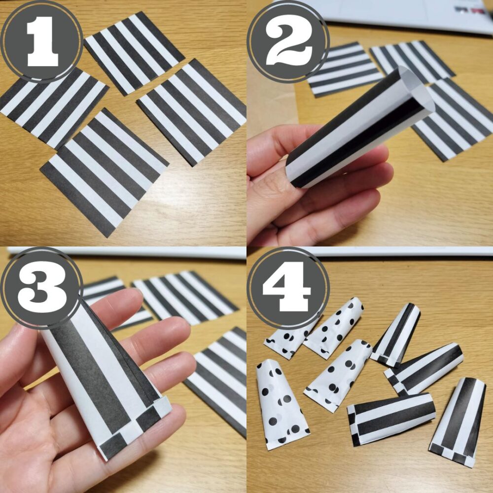 折り紙で簡単チュロスの持ち手の作り方