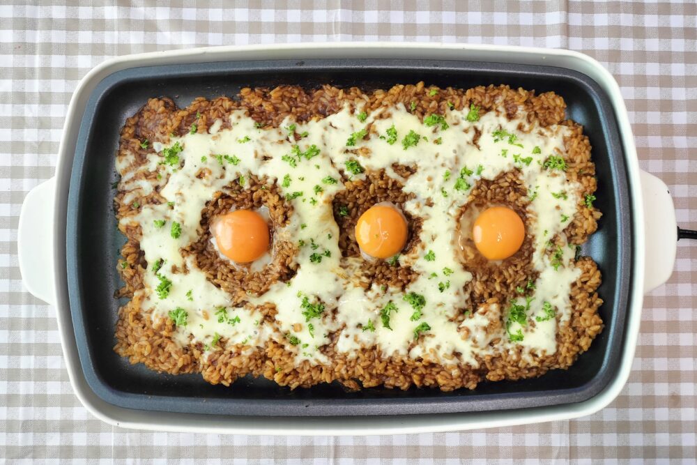 ホットプレート焼きチーズカレー