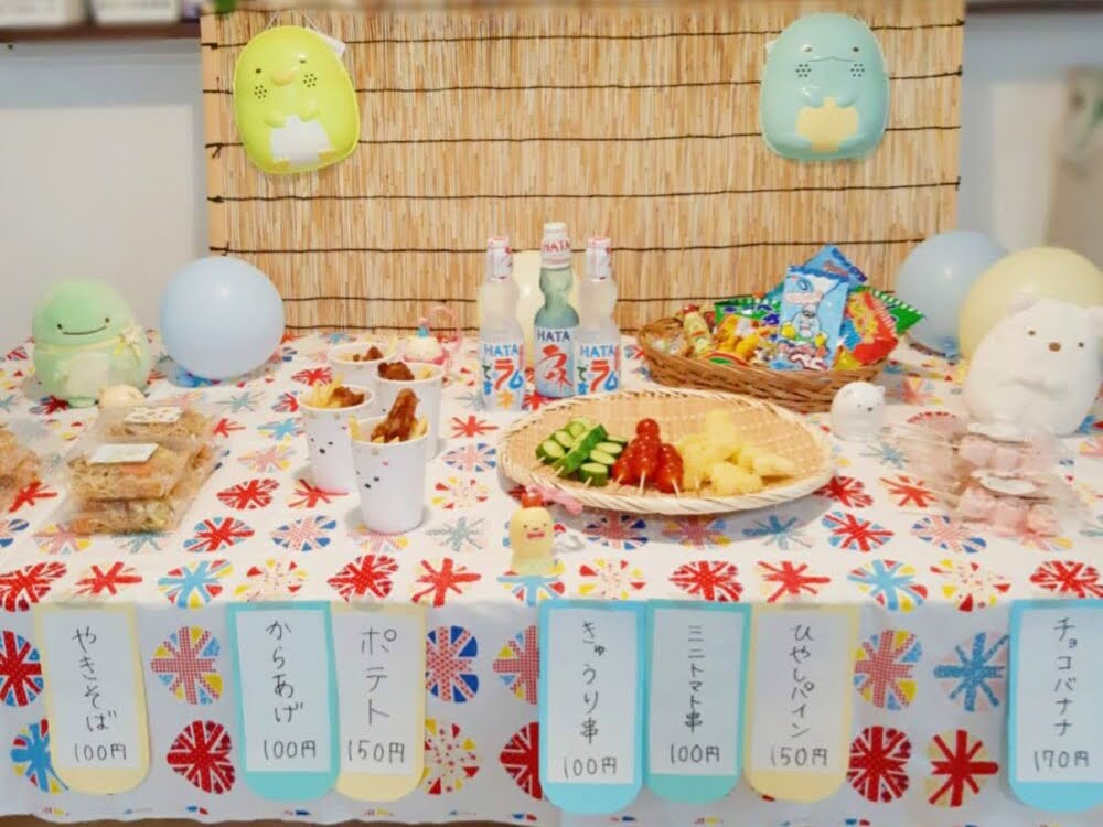 すみっコぐらし夏祭りパーティー献立