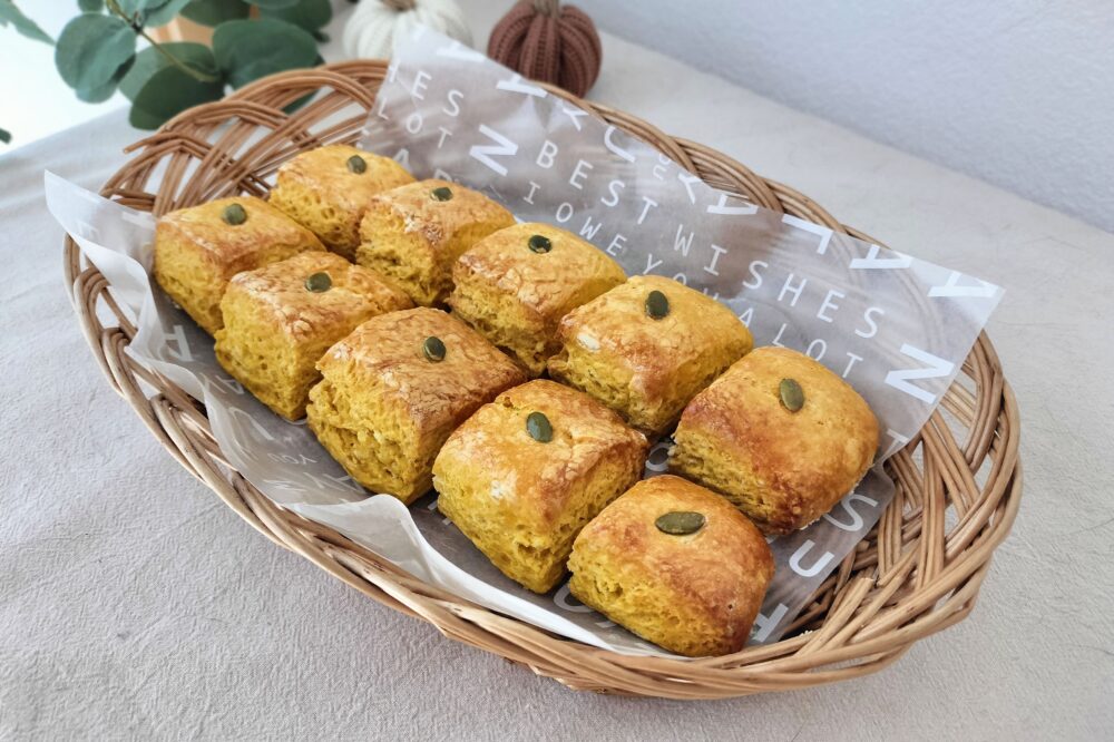袋で作る簡単かぼちゃスコーン
