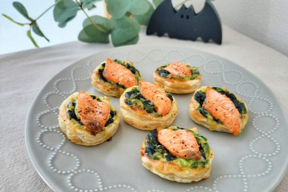 サーモンほうれん草クリームパイ