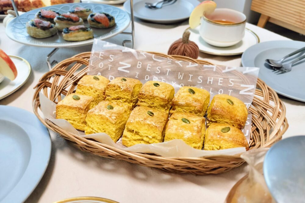 ハロウィンお茶会かぼちゃスコーン