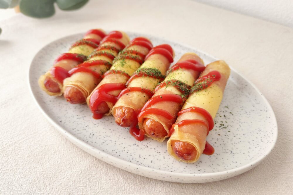 春巻きの皮チーズウインナー