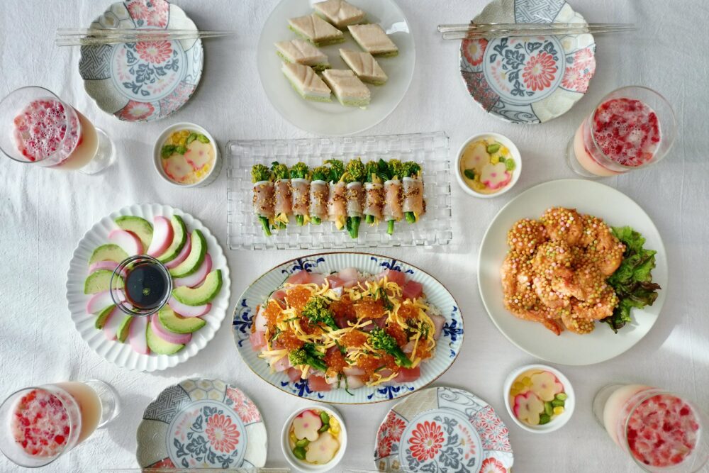 ひな祭り献立に使用した器